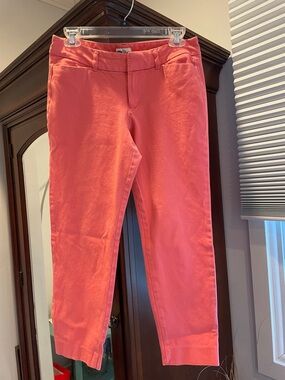 Old Navy Pixie Coral capri Pants sz 8